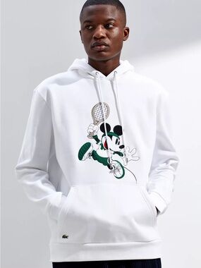Lacoste Disney Mickey Mouse White Hoodie White Small Tennis *Read
